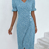 Sophie – Rochie de Damă Elegantă cu Mâneci Scurte