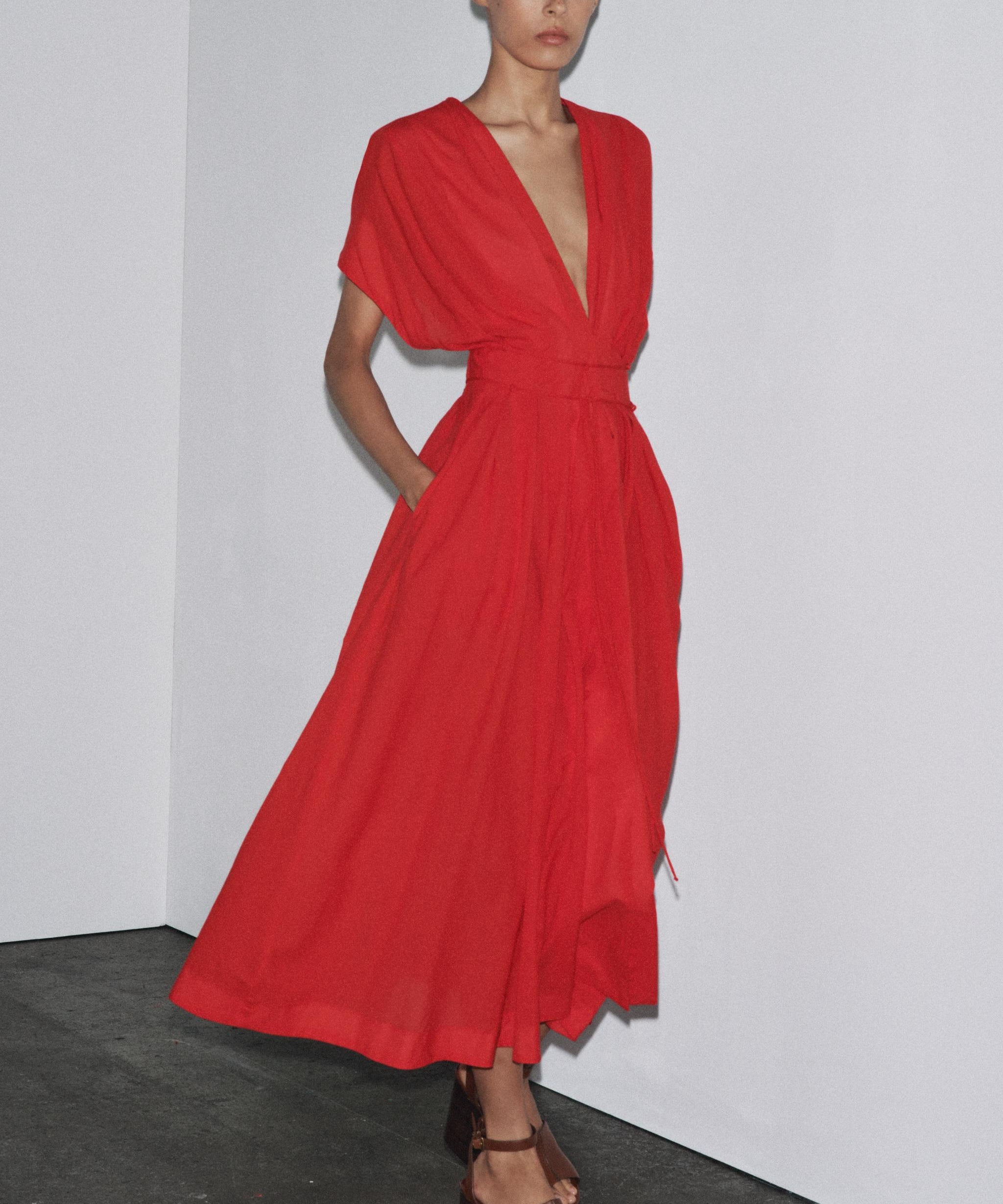 Freya – Rochie Midi de Damă Elegantă din Bumbac cu Croi Lejer