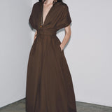 Freya – Rochie Midi de Damă Elegantă din Bumbac cu Croi Lejer