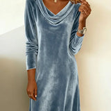 Frosina - Loose Fitting Velvet Dress