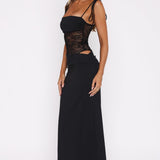 Darla – Rochie Maxie de Damă Elegantă cu Dantelă și Croială Ajustată