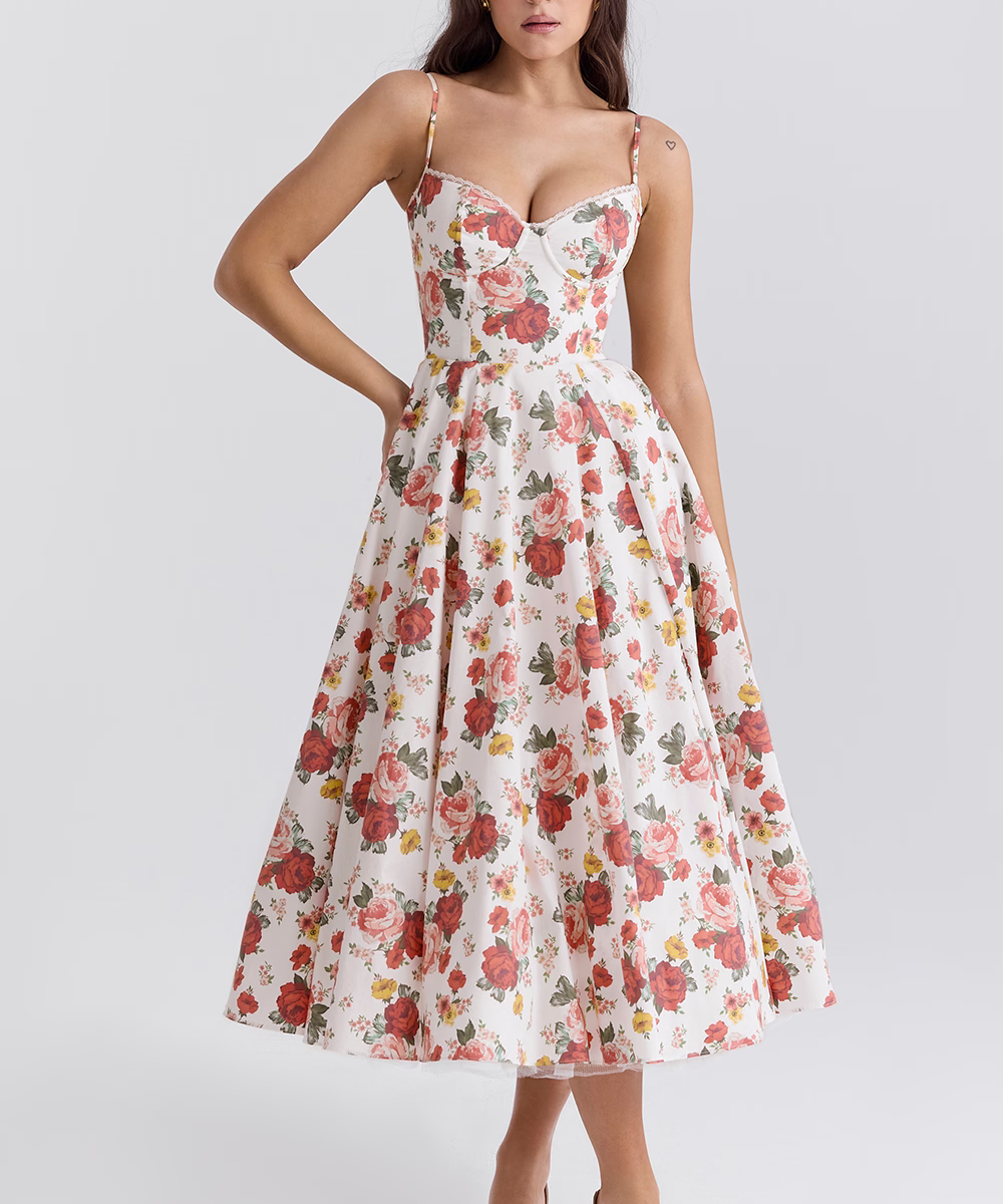 Benilda – Rochie Damă Elegantă Midi din Satin Duchesse și Tul