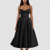 Julia™ | Rochie midi din satin cu corset