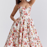 Benilda – Rochie Damă Elegantă Midi din Satin Duchesse și Tul