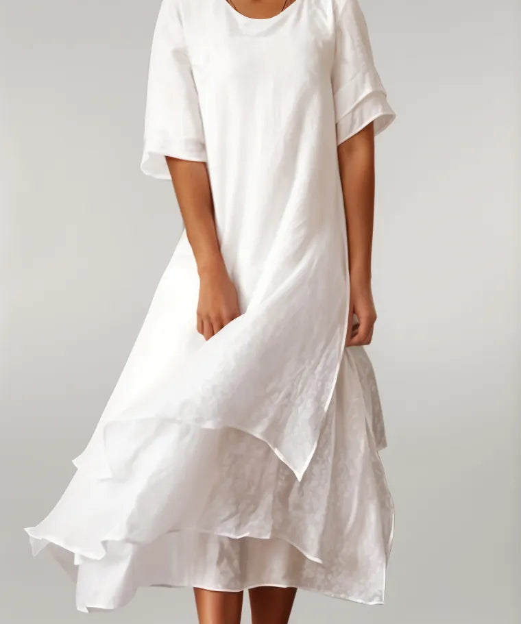 Isilde – Rochie de Damă Lungă Elegantă din Bumbac