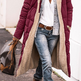 Johna – Mantou de Damă Reversibil din Sherpa cu Glugă Elegantă