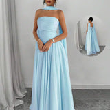 Alessia – Rochie de Damă Maxi Elegantă Sculptată Fără Bretele