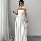 Alessia – Rochie de Damă Maxi Elegantă Sculptată Fără Bretele