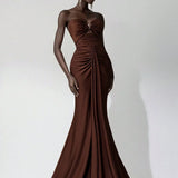 Lenora – Rochie Maxie Elegantă Slim Fit fără Mâneci pentru Petrecere