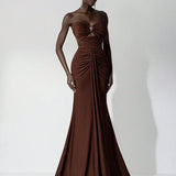 Lenora – Rochie Maxie Elegantă Slim Fit fără Mâneci pentru Petrecere