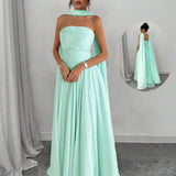 Alessia – Rochie de Damă Maxi Elegantă Sculptată Fără Bretele