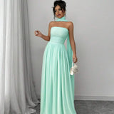 Alessia – Rochie de Damă Maxi Elegantă Sculptată Fără Bretele