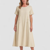 Maliyah™ | Rochie midi lejeră cu buzunare