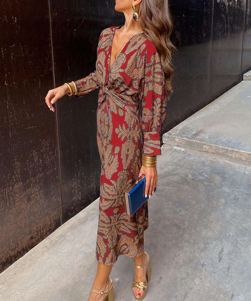 Frieda™ | Rochie midi cu model baroc