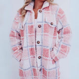 ELINARA - Jachetă din fleece în carouri