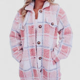 ELINARA - Jachetă din fleece în carouri