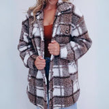 ELINARA - Jachetă din fleece în carouri