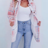 ELINARA - Jachetă din fleece în carouri