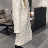 DIASY - Guler Relaxat Palton din Bumbac de Lungime Medie