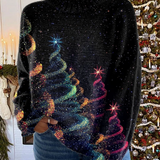 Poppy | Pulover cu guler înalt pentru Crăciun cu sclipici