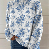 Mac | Pulover cu guler înalt Blue Blossom