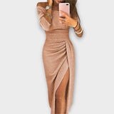 Azja – Rochie Elegantă de Damă Off-Shoulder Croi Ajustat Evenimente