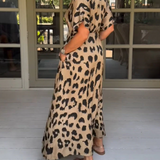 Fenja™ | Rochie maxi cu model de leopard