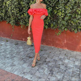 Lorena™ | Rochie bodycon fără umeri