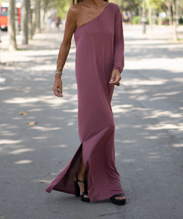 Enya – Rochie de Damă Elegantă Asimetrică cu un Umăr