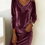 Frosina - Loose Fitting Velvet Dress