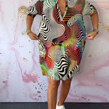 Sonya™ | Rochie cu iluzie optică și croi T-shirt