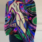 Maya | Retro Abstract Alb Nud Spate