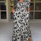 Fenja™ | Rochie maxi cu model de leopard