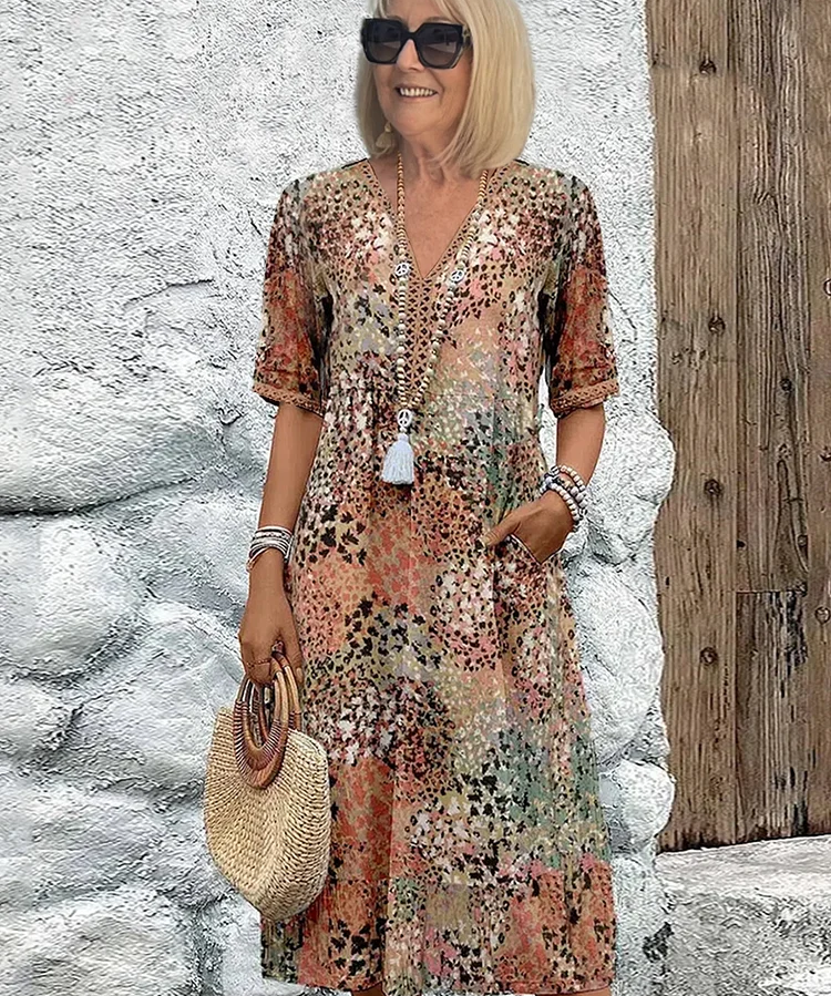 Nina – Rochie Midi de Damă Elegantă Vie