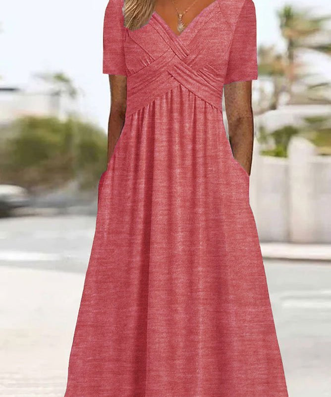 Delilah – Rochie Midi de Damă cu Talie și Buzunare