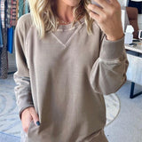 Viola – Pulover de Damă cu Mâneci Raglan și Buzunare