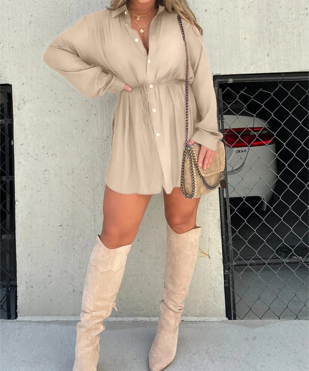 Lea™ | Rochie elegantă tip cămașă