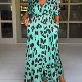 Fenja™ | Rochie maxi cu model de leopard