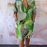 Sonya™ | Rochie cu iluzie optică și croi T-shirt