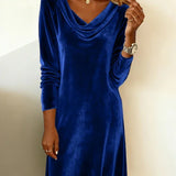 Frosina - Loose Fitting Velvet Dress