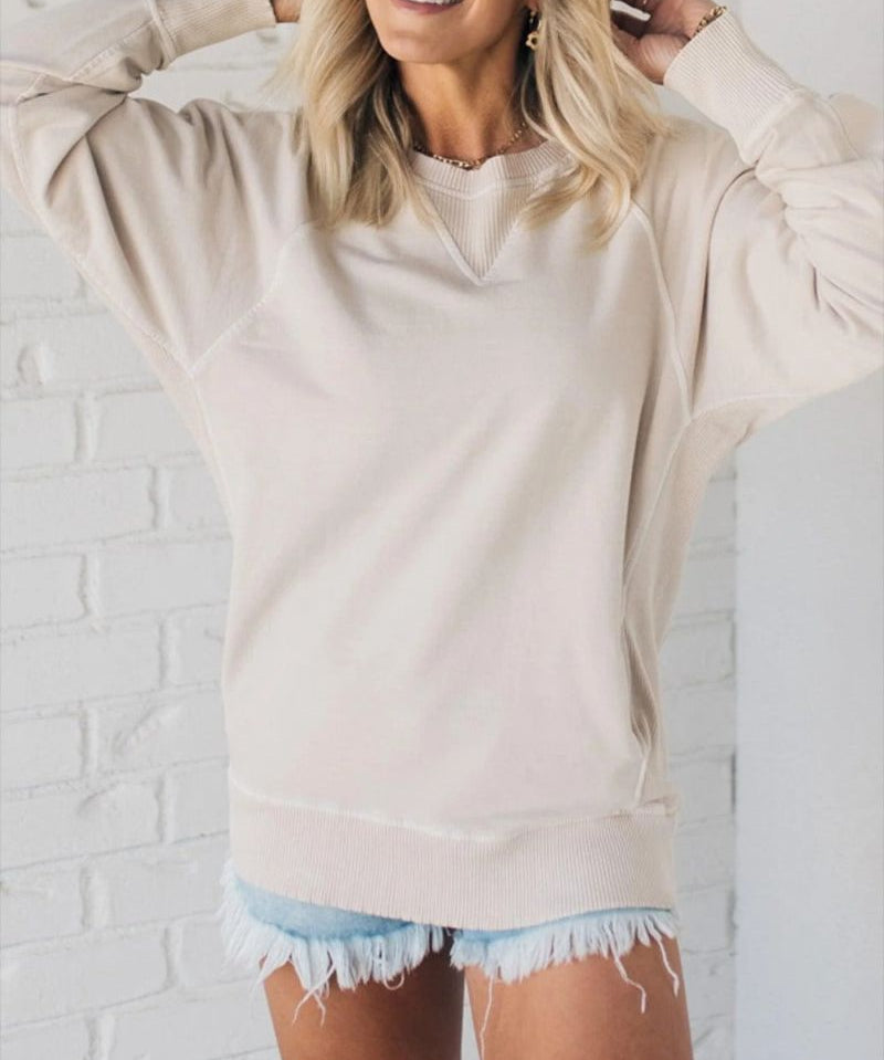 Viola – Pulover de Damă cu Mâneci Raglan și Buzunare