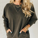 Viola – Pulover de Damă cu Mâneci Raglan și Buzunare