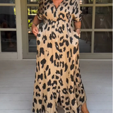 Fenja™ | Rochie maxi cu model de leopard