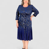Marie – Rochie de Damă Midi Elegantă cu Croială Clasică