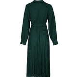 Elina – Rochie de Damă Elegantă Midi Plisată cu Mâneci Lungi