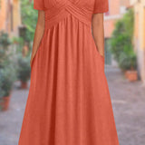 Delilah – Rochie Midi de Damă cu Talie și Buzunare