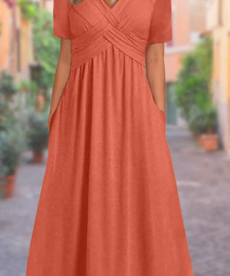 Delilah – Rochie Midi de Damă cu Talie și Buzunare