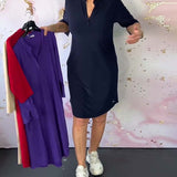 Lina – Rochie Polo Damă Confortabilă cu Mâneci 3/4