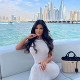 Lana – Rochie de Damă Tricotată Strălucitoare cu Spate Liber