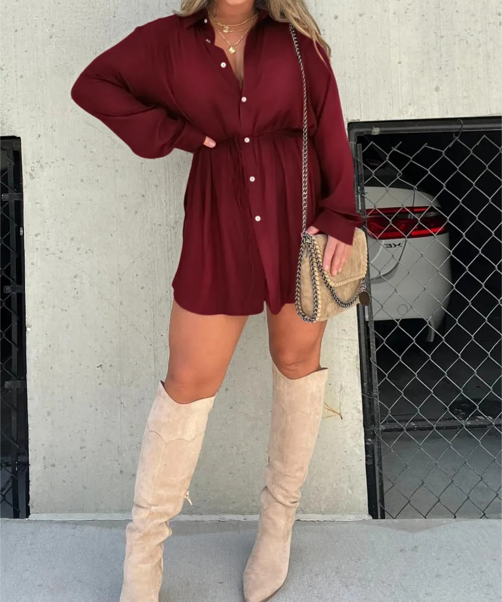 Lea™ | Rochie elegantă tip cămașă